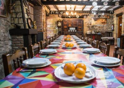 Comedor del albergue La casa de Gándara
